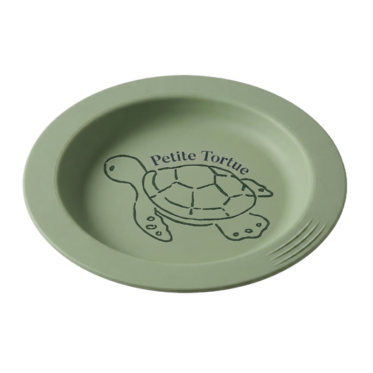 Assiette Bébé Tortue - Verte