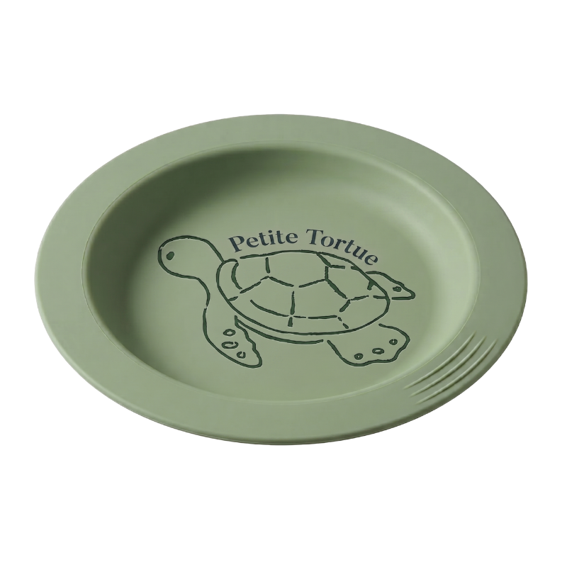 Assiette Bébé Tortue - Verte