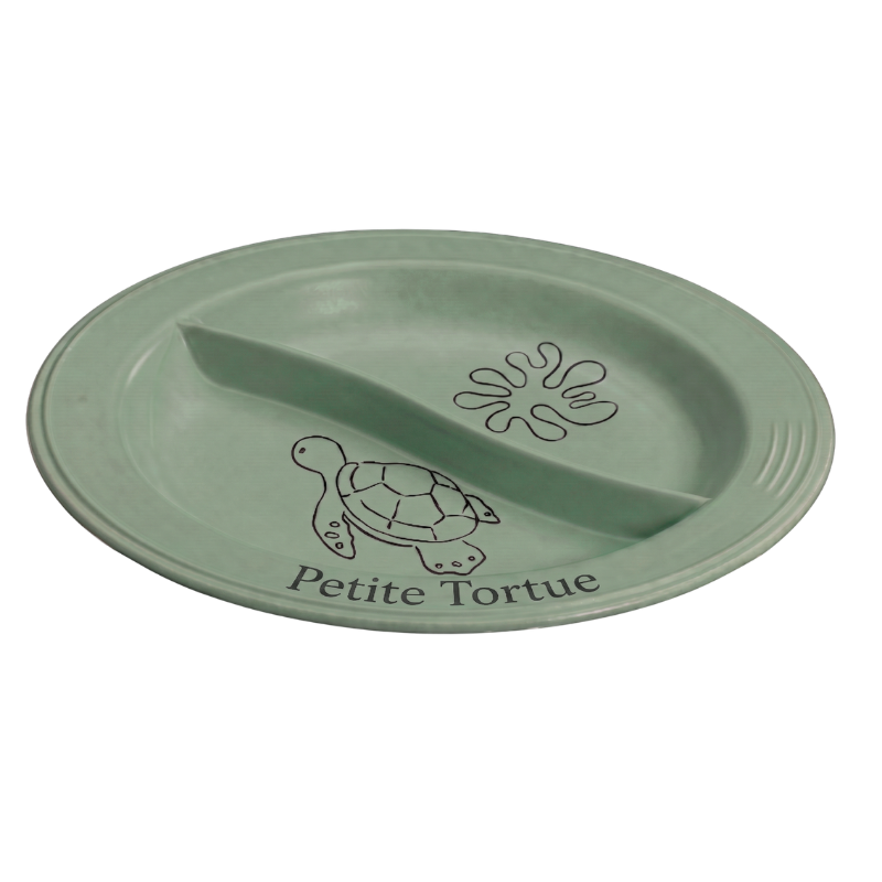 Assiette Compartimentée Enfant Verte - Petite Tortue