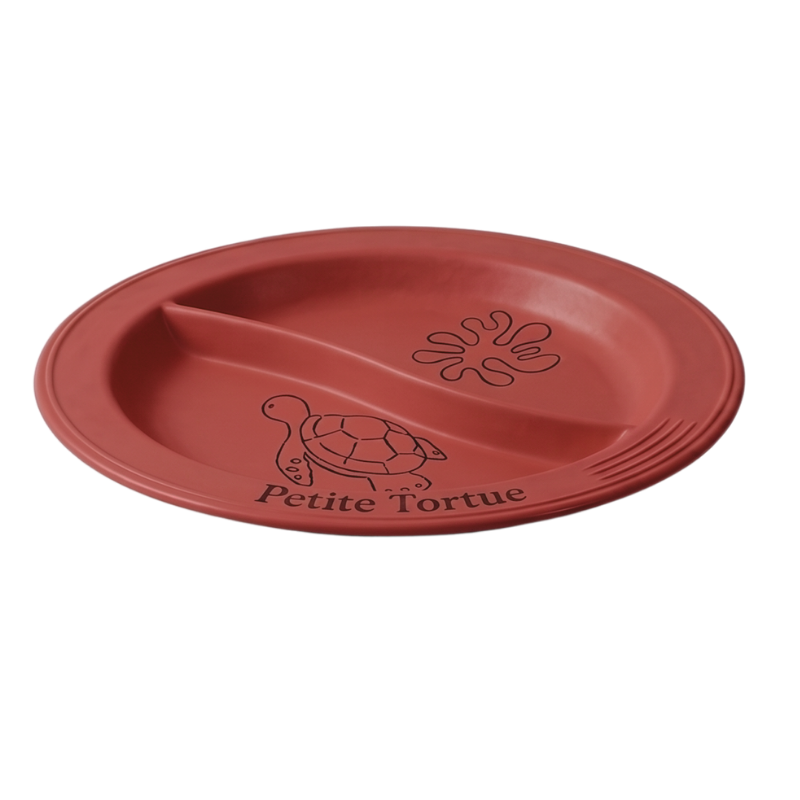 Assiette Compartimentée Enfant Rouge - Petite Tortue