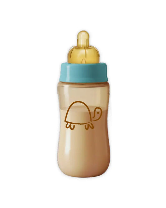 Biberon Tortue Carette - 240ml (Azur)